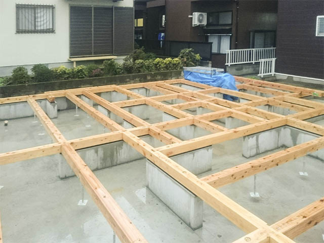 土台敷き