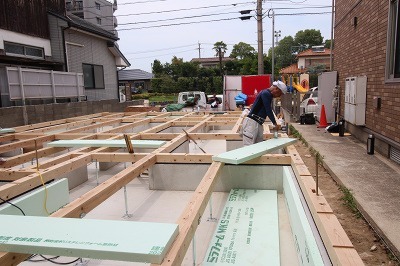 土台敷き