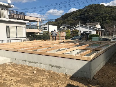 土台敷き