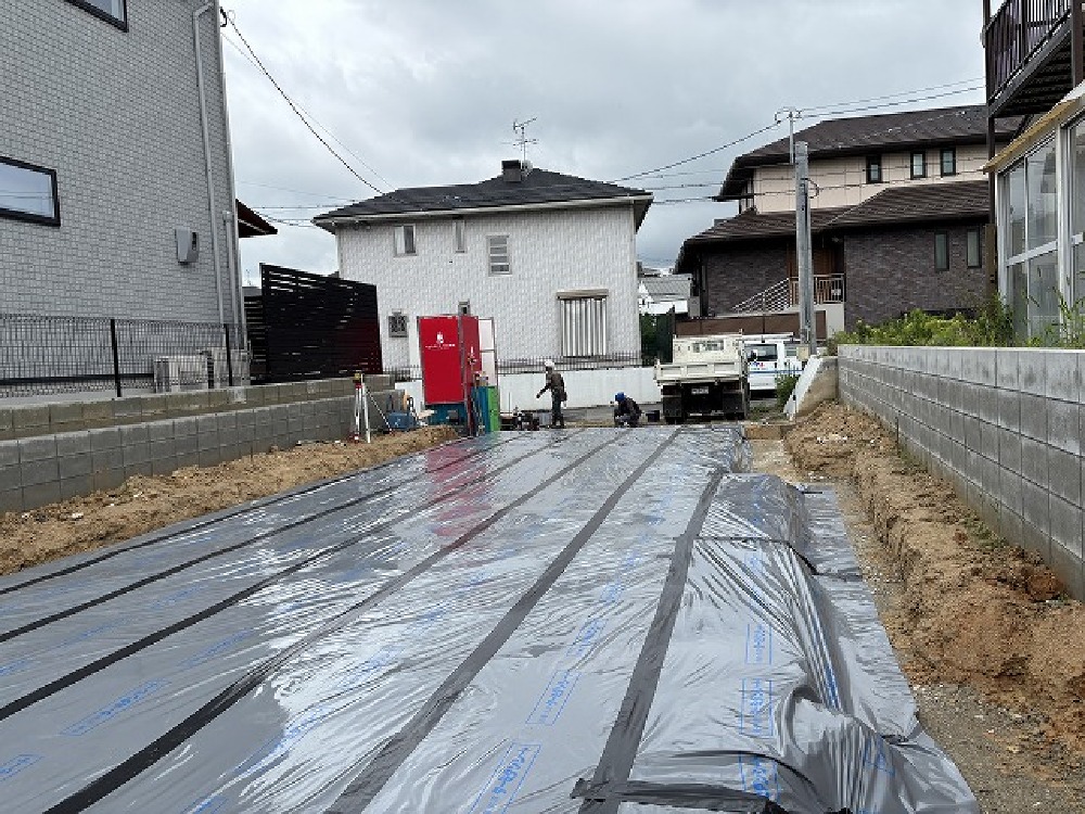基礎の防蟻シートです