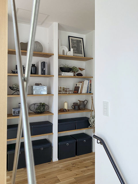 たっぷりオープンシェルフ